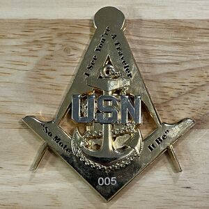 Challenge Coin US Navy Master Chief Petty Officer Masonic Military